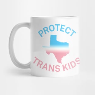 Protect Trans Kids Texas - Transgender Flag - Protect Transgender Children - Curved Design Mug